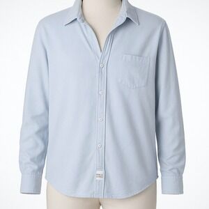 Frank & Eileen Mens Blue 100% Cotton Denim Button Shirt S Long Sleeve Casual